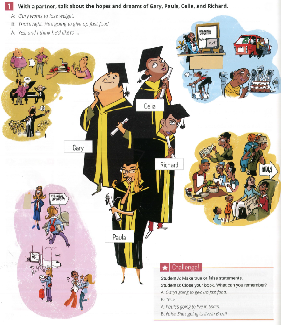 Hopes and dreams of Gary, Paula, Celia and Richard